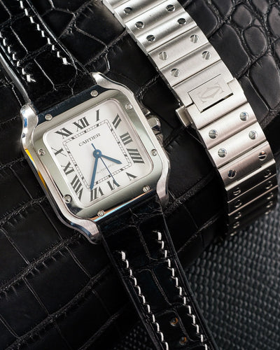 Bespoke Watch Strap in Black Crocodile