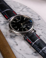 Bespoke Watch Strap in Black Sliver Alligator