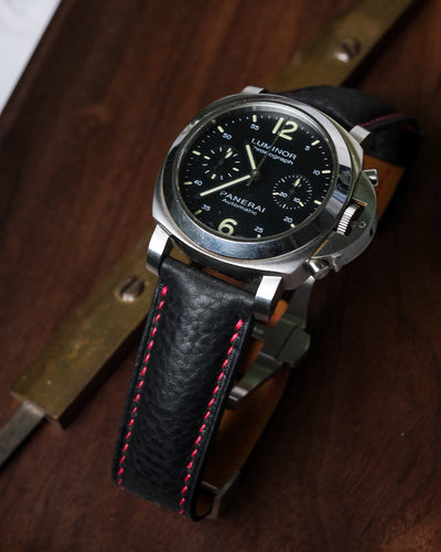 Bespoke Watch Strap in Black Chèvre