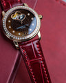 Bespoke Watch Strap in Blood Red Crocodile