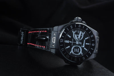 Bespoke Watch Strap in Black Crocodile