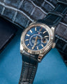 Bespoke Watch Strap in Navy Blue Crocodile