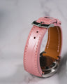 Bespoke Watch Strap in Baby Pink Crocodile