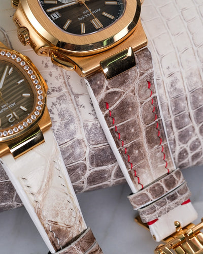 Bespoke Watch Strap in Natural Himalayan Crocodile