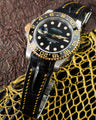 Bespoke Watch Strap in Black Crocodile