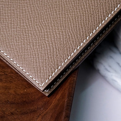 Bespoke Bifold Wallet in Taupe Epsom