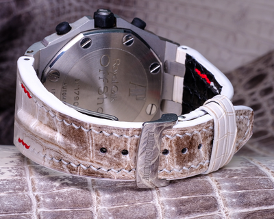 Bespoke Watch Strap in Natural Himalayan Crocodile
