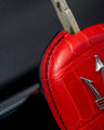 Bespoke Key Fob Cover in Ferrari Red Crocodile