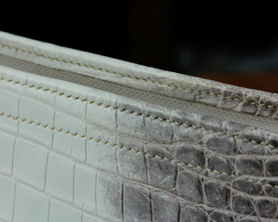 Bespoke Clutch Bag in Natural Himalayan Crocodile