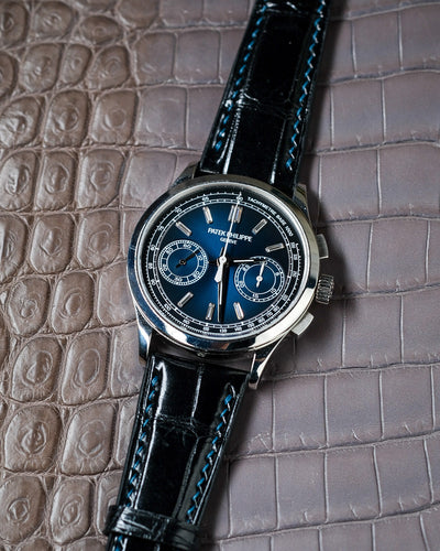 Bespoke Watch Strap in Jet Black Crocodile