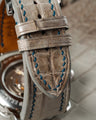 Bespoke Watch Strap in Grey Himalayan Crocodile