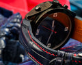 Bespoke Watch Strap in Navy Blue Crocodile