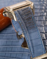 Bespoke Watch Strap in Baby Blue Himalayan Crocodile