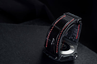 Bespoke Watch Strap in Black Crocodile