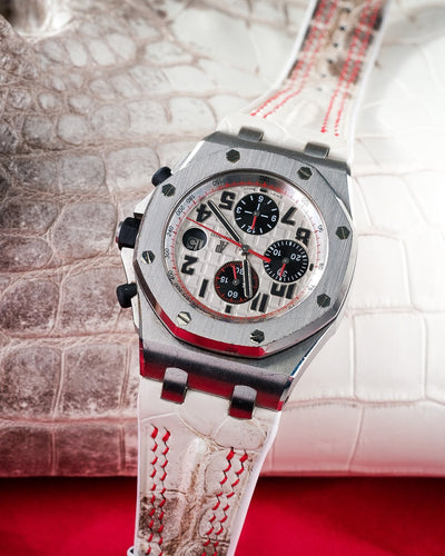 Bespoke Watch Strap in Natural Himalayan Crocodile