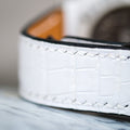 Bespoke Watch Strap in White Crocodile