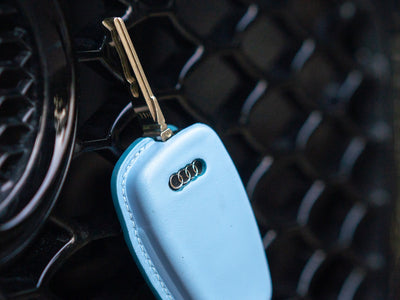 Bespoke Key Fob Covers in Baby Blue & Baby Pink Nappa