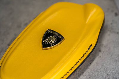 Bespoke Key Fob Cover in Yellow Nappa