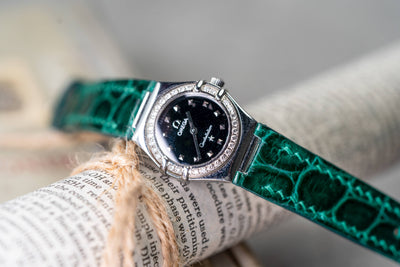 Bespoke Watch Strap in Emerald Green Crocodile