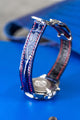 Bespoke Watch Strap in Electric Blue Crocodile