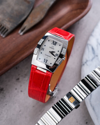 Bespoke Watch Strap in Ferrari Red Crocodile