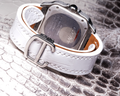 Bespoke Watch Strap in White Crocodile
