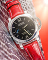 Bespoke Watch Strap in Ferrari Red Crocodile