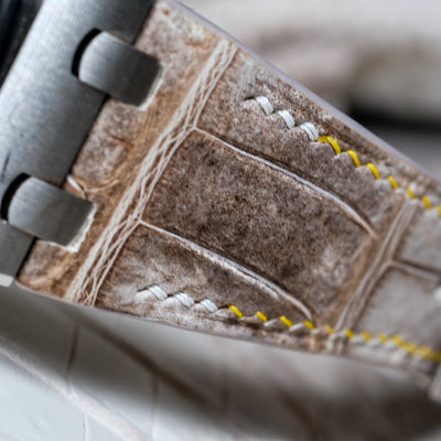 Bespoke Watch Strap in Natural Himalayan Crocodile