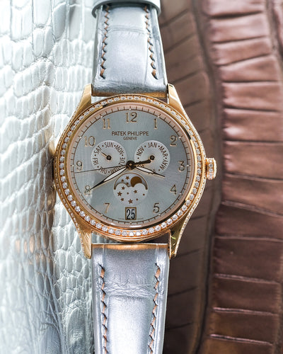 Bespoke Watch Strap in Metallic Silver Alligator