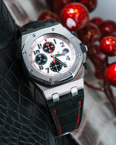 Bespoke Watch Strap in Black Crocodile