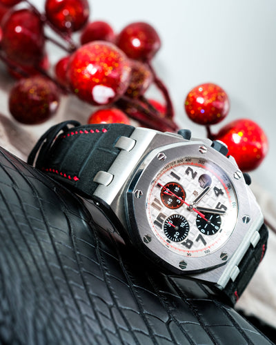 Bespoke Watch Strap in Black Crocodile