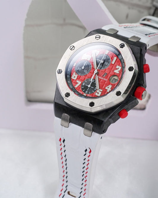 Bespoke Watch Strap in White Crocodile