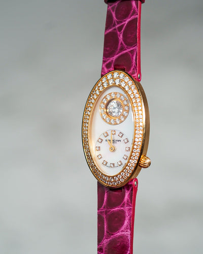 Bespoke Watch Strap in Lavender Purple Crocodile