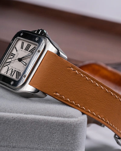Bespoke Watch Strap in Golden Barenia