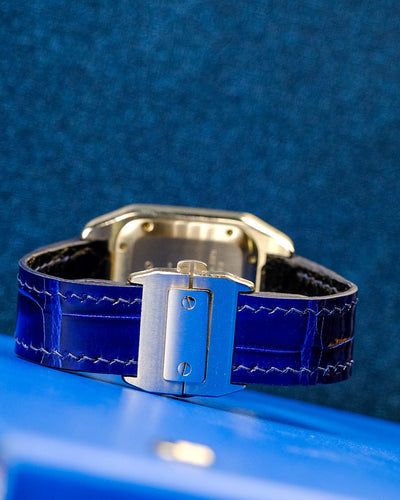 Bespoke Watch Strap in Electric Blue Crocodile