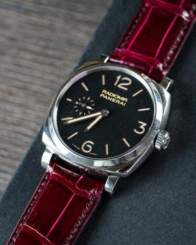 Bespoke Watch Strap in Blood Red Crocodile