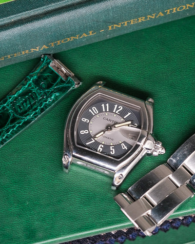 Bespoke Watch Strap in Hunter Green Crocodile