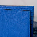 Bespoke Bifold Wallet in Royal Blue Chèvre