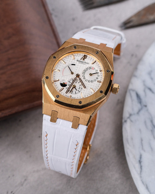 Bespoke Watch Strap in White Crocodile