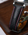 Bespoke Watch Strap in Black Chèvre