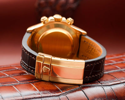 Bespoke Watch Strap in Chocolate Brown Crocodile