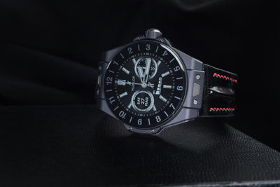 Bespoke Watch Strap in Black Crocodile