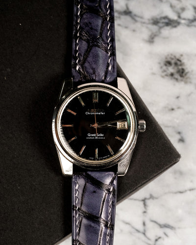 Bespoke Watch Strap in Grey Rubbed Off Crocodile