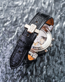 Bespoke Watch Strap in Jet Black Crocodile