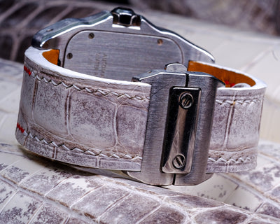 Bespoke Watch Strap in Natural Himalayan Crocodile