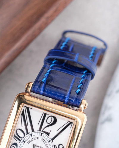 Bespoke Watch Strap in Electric Blue Crocodile