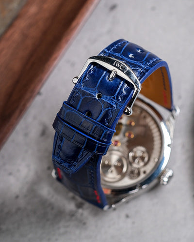 Bespoke Watch Strap in Electric Blue Crocodile