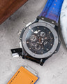 Bespoke Watch Strap in Electric Blue Himalayan Crocodile
