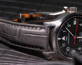 Bespoke Watch Strap in Charcoal Grey Alligator