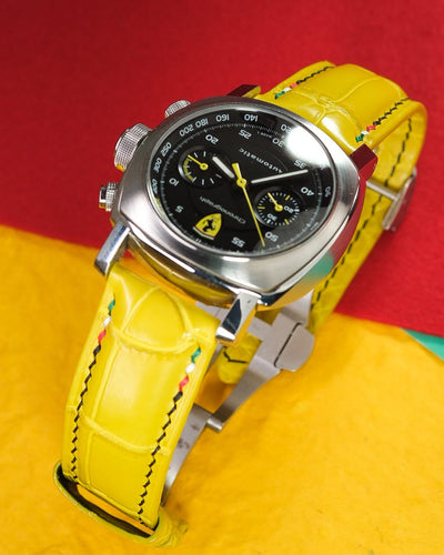 Bespoke Watch Strap in Yellow Crocodile